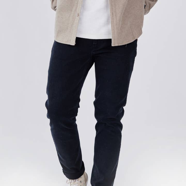 Jeans elasticizzati normali da uomo in tessuto riciclato - Stone Black per la vendita all'ingrosso da parte di New Frontier