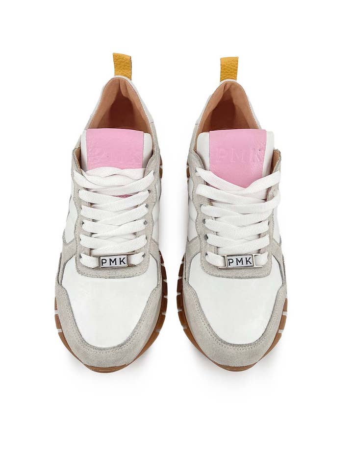 PMK SHOES - Wholesale Lifestyle Sneakers - Women's - Mule - Pink - Handmade Cow Leather Sneakers14