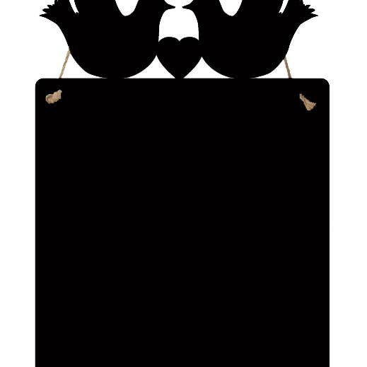 Lovebirds Chalkboard for wholesale by My Gifts Trade