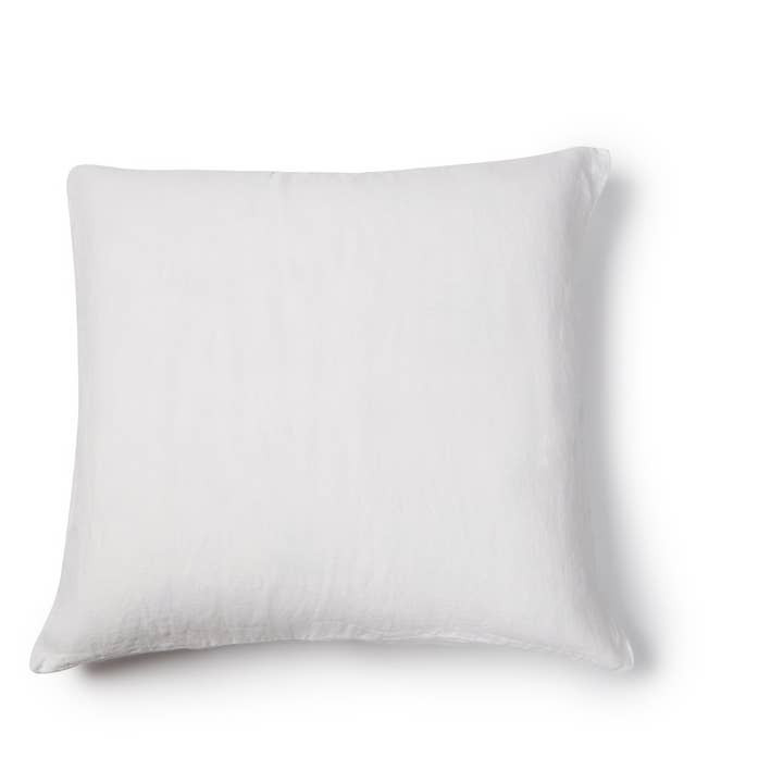 Washed Linen Cushion Cover - White for wholesale by French Presse Linens