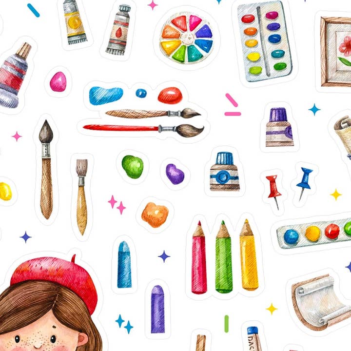 Art Tales Studio - Wholesale Sticker - Artist Sticker Sheet, Art Stickers, Planner Stickers, Bullet Journal Stickers, Painting Stickers, Drawing Stickers, Bujo Stickers, Painter1