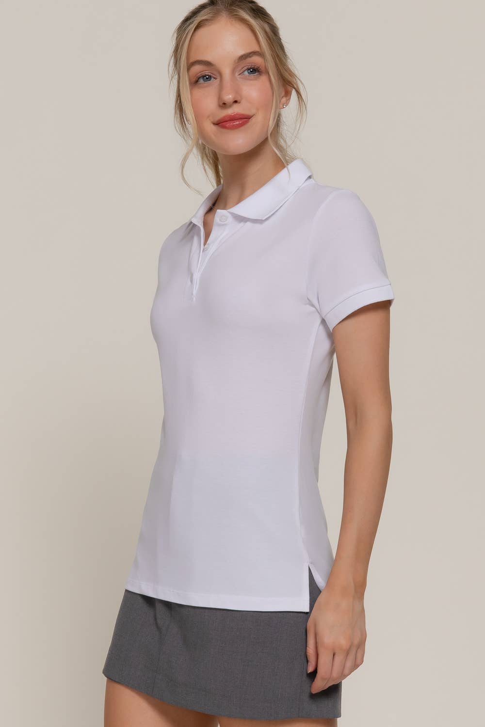 Active Basic | Active USA - Wholesale Polo - Women's - Short Sleeve Classic Pique Polo Top40