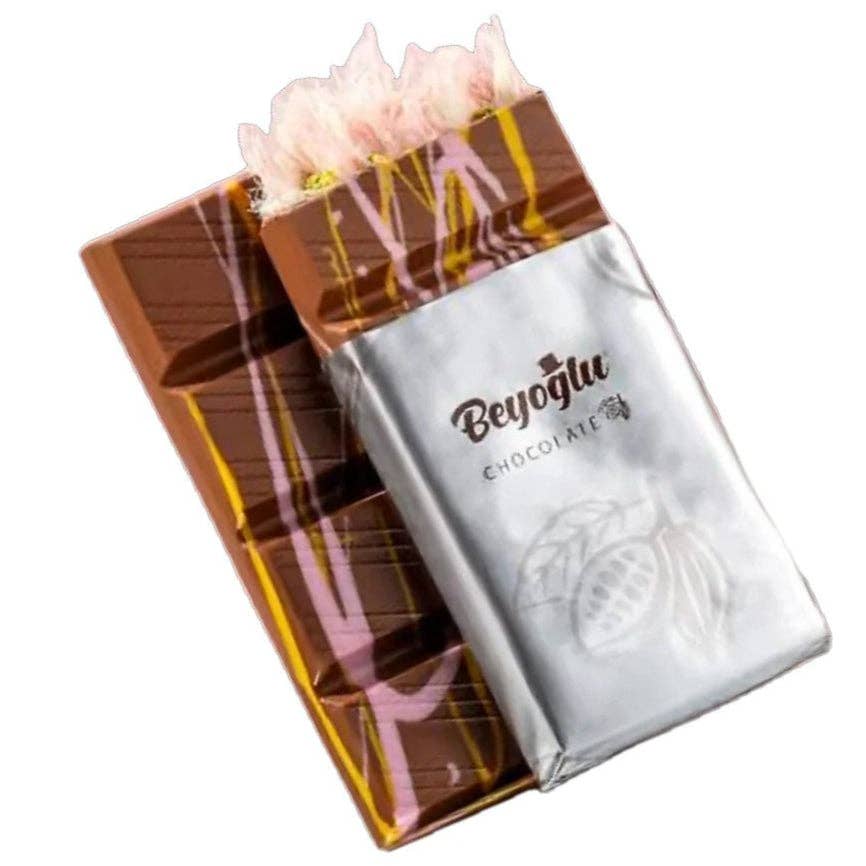 Aladdin – Großhandel Süßigkeiten mit Schokoglasur – Beyoglu Engelshaar Milchschokolade Zuckerwatte Pistazie3