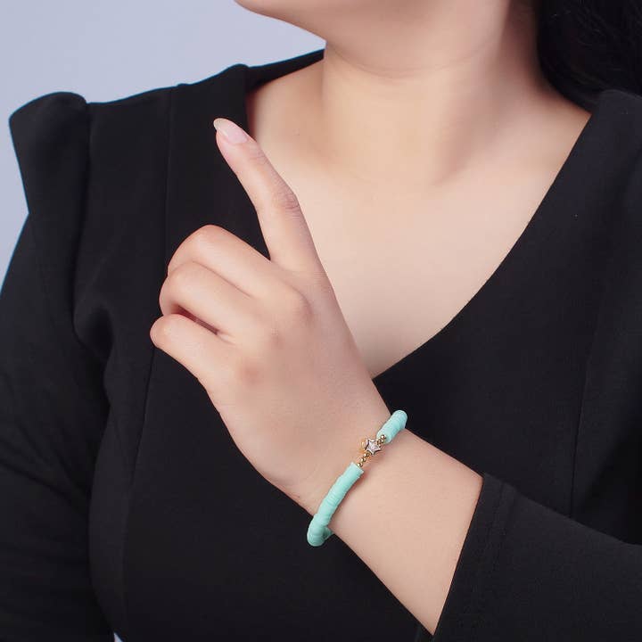 Aim Eternal - Wholesale Beaded Bracelet - Celestial Star Surfer Heishi Bracelets for Women Stackable6