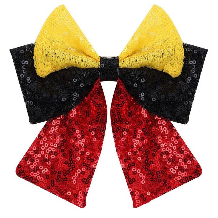 Auraquise - Wholesale Hair Clip - Kids - Big Glitter Bow Hair Clip Girls Sparkly Princess Hair Accessories4