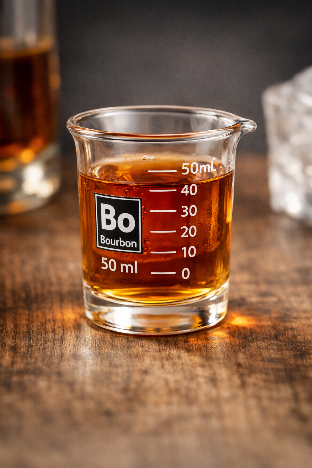 Ted Miller Innovation - Vente Verre à shooter - Verre à shot bécher 50 ml – Bourbon (Borosilicate)2