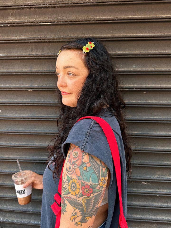 The Peach Fuzz - Wholesale Hair Accessories Set - Women's - Stuffed Olive Hair Clip Set6