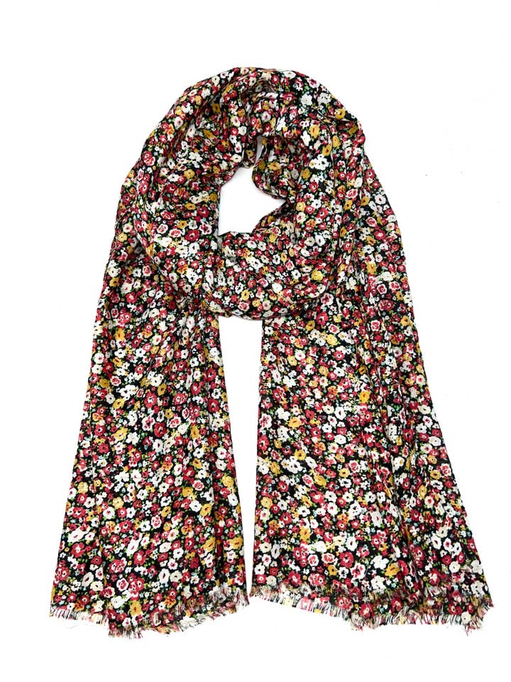 Ln-12 Floral Print Scarf for wholesale by LINETA