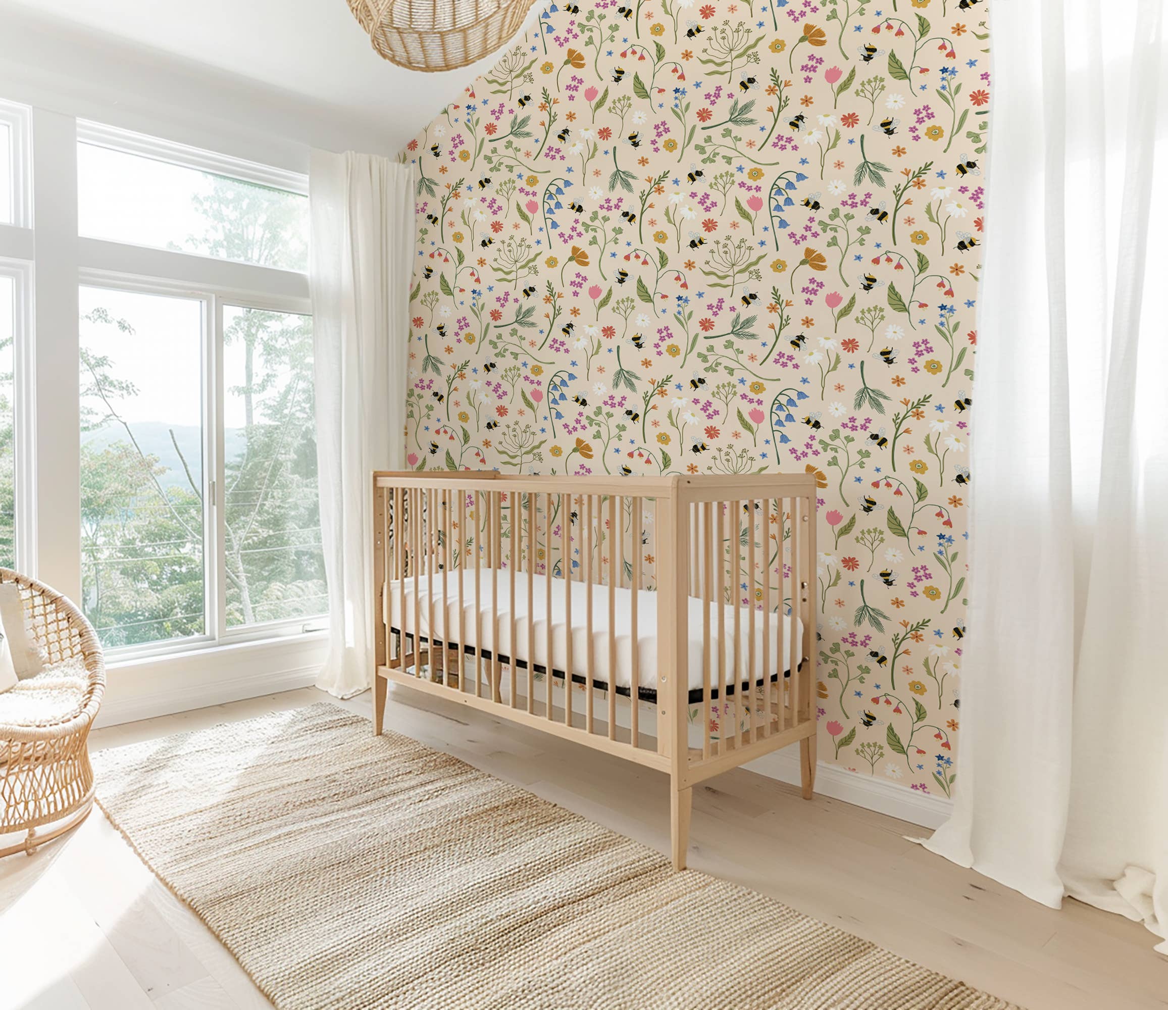 Oh So Daisy - Wholesale Wallpaper - BUMBLEBEE MEADOW WALLPAPER6