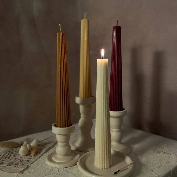 Home Pro Idea - Wholesale Pillar candle - Ribbed CandleStick3