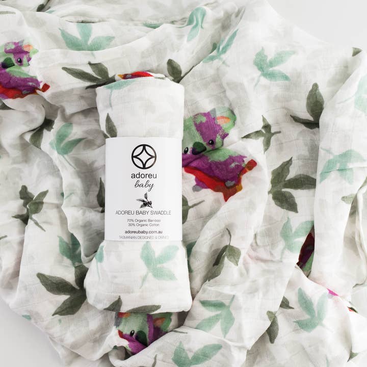 Koala Organic Bamboo/Cotton Swaddle for wholesale by Adoreu baby