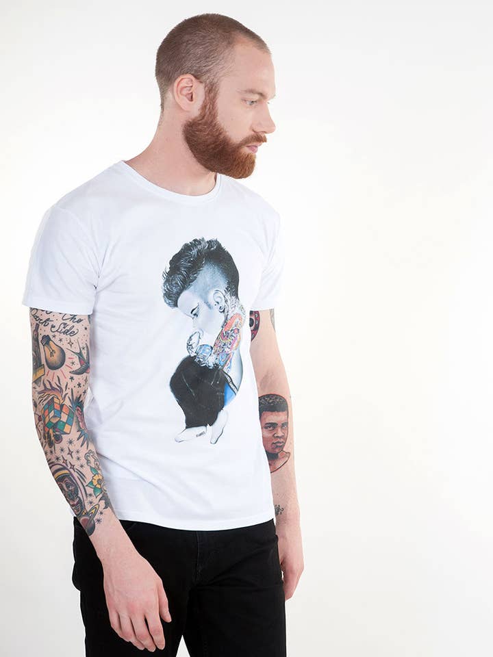 Normales T-Shirt Rapper1 aus Baumwolle für den Großhandel von siamoises