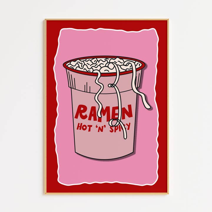 Ramen Hot'n'Spicy Print for wholesale by Pink Giraffe Print Co