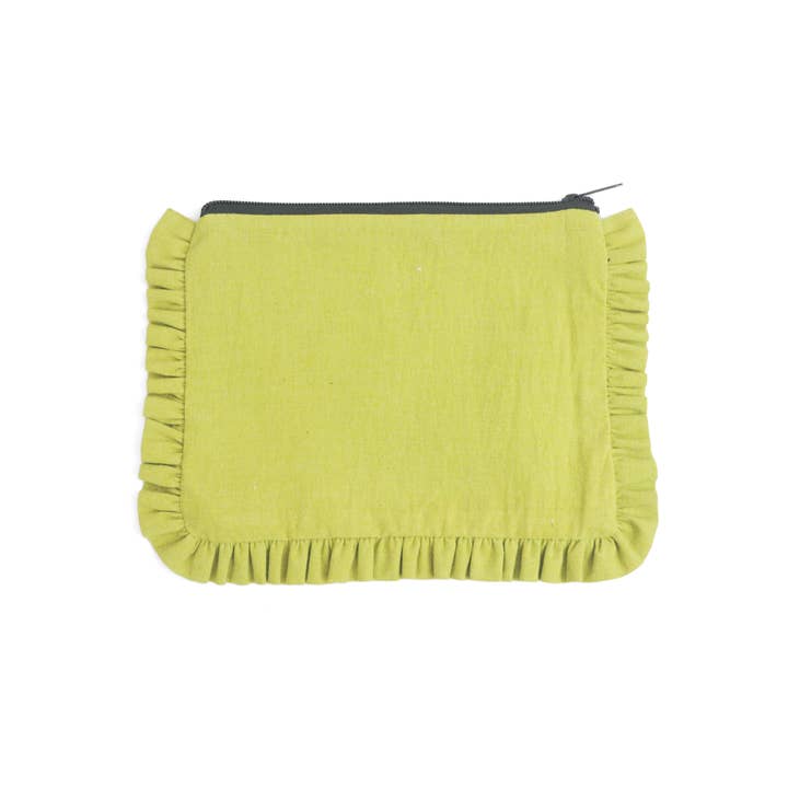 House of Kraft - Wholesale Pouch - Women's - Canvas Ruffle Pouches | Canvas Travel Pouches | Zipper Pouch18