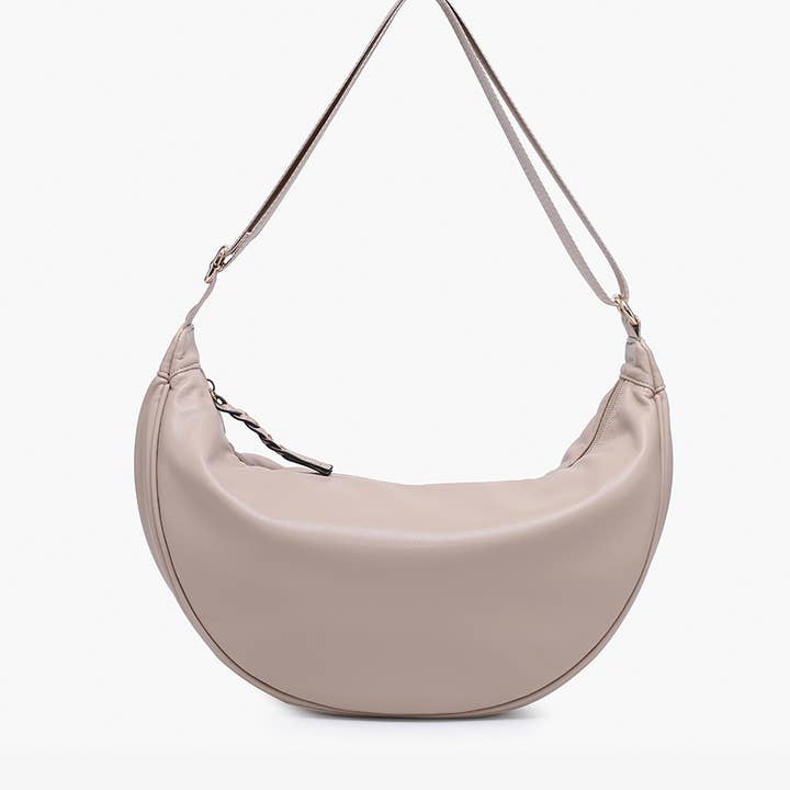 Jen & Co. - Wholesale Crossbody Bag - Women's - M2671 Stella Banana Sling Bag w/ Braided Zipper