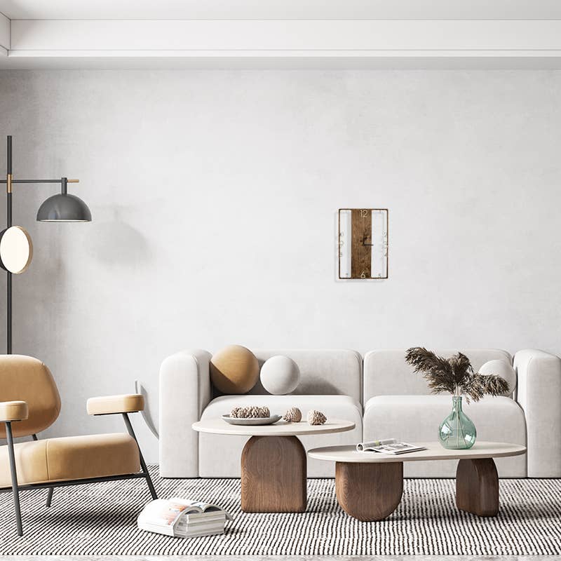 PromiDesign - Vendita all'ingrosso Orologi da parete - Grande orologio da parete rettangolare verticale in legno8