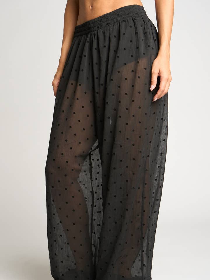 GEPUNKTETE HAREMSHOSE MIT FLOCKDRUCK für den Großhandel von Sans Souci