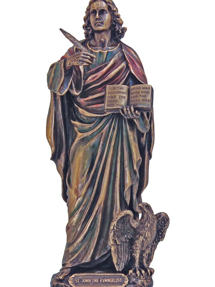 St. John Statue in Cold Cast Bronze 8" for wholesale by Goldscheider of Vienna