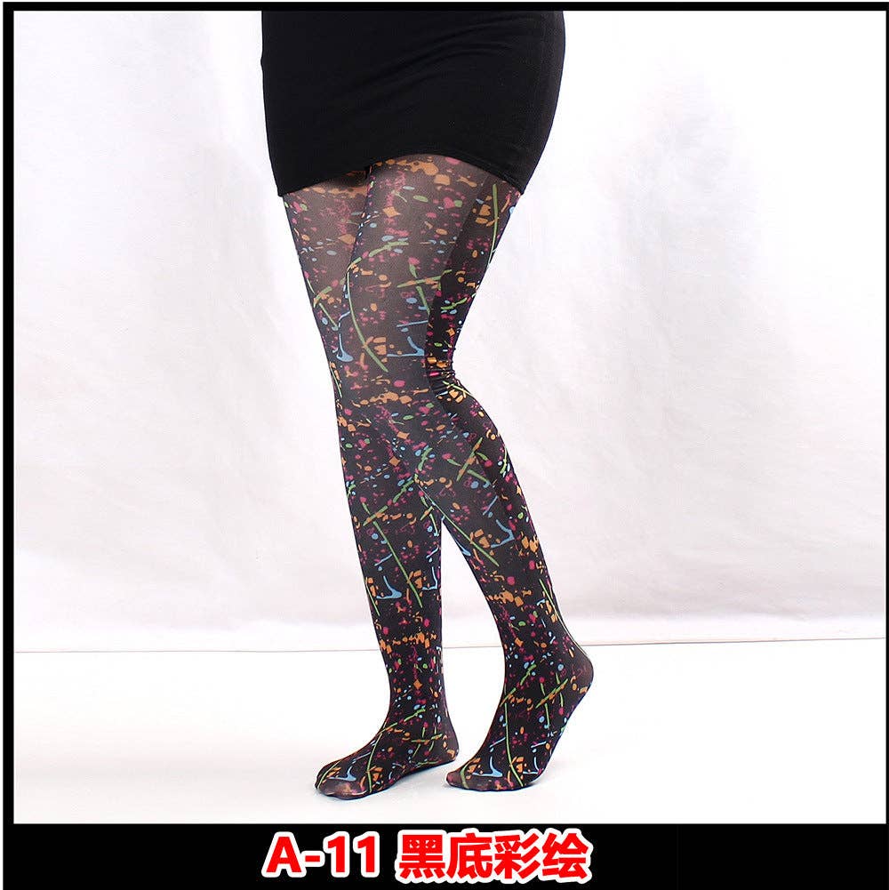 SALINA TRADING INC - Wholesale Tights - Women's - Printed Tights Abstract Butterfly Floral Nylon Casual Leggings27