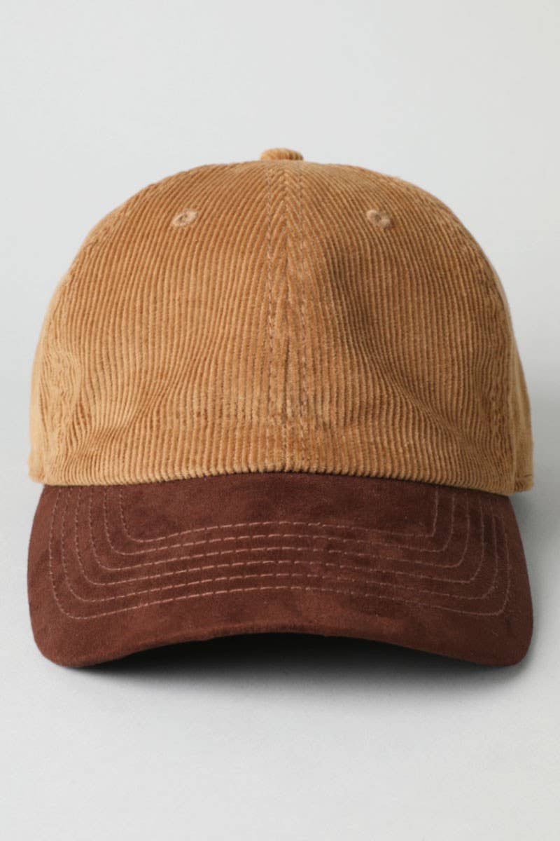 Fashion City – Engroshandel Baseballkasket - Unisex – Tofarvet kasket i fløjl med skygge i syntetisk ruskind5