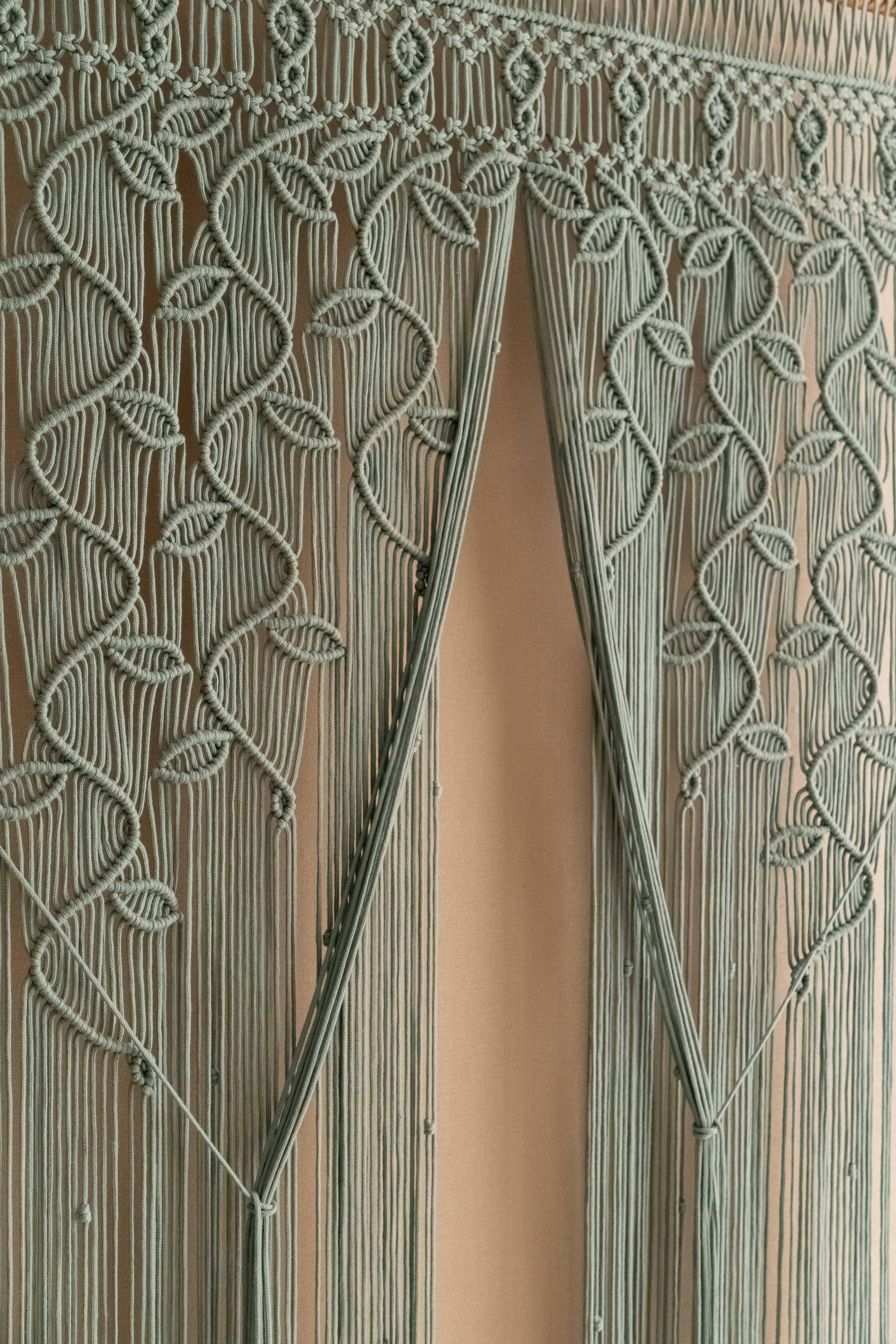 HeartCrafted – wholesale Curtain – Macrame Leaves Curtain C0110