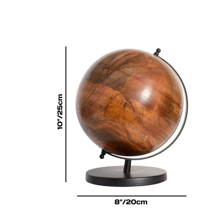 ThinggCo. - Wholesale Desk Globe - Decorative Wooden Globe (8" diameter)3