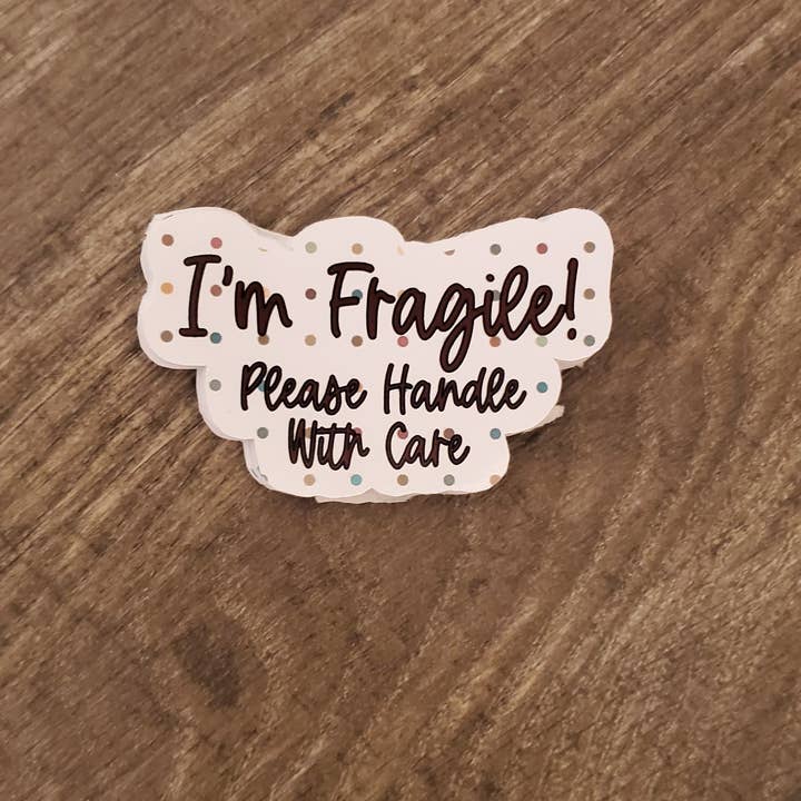 Fragile Handle With Care Stickers for wholesale by Kunstruct by Sammi Jo