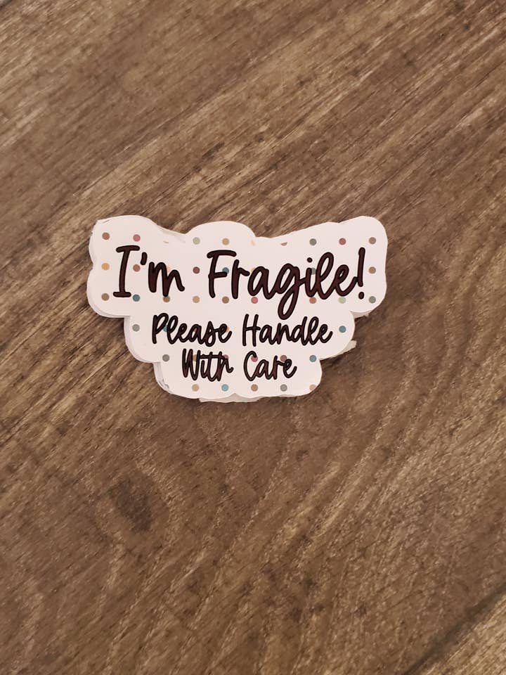 Fragile Handle With Care Stickers for wholesale by Kunstruct by Sammi Jo