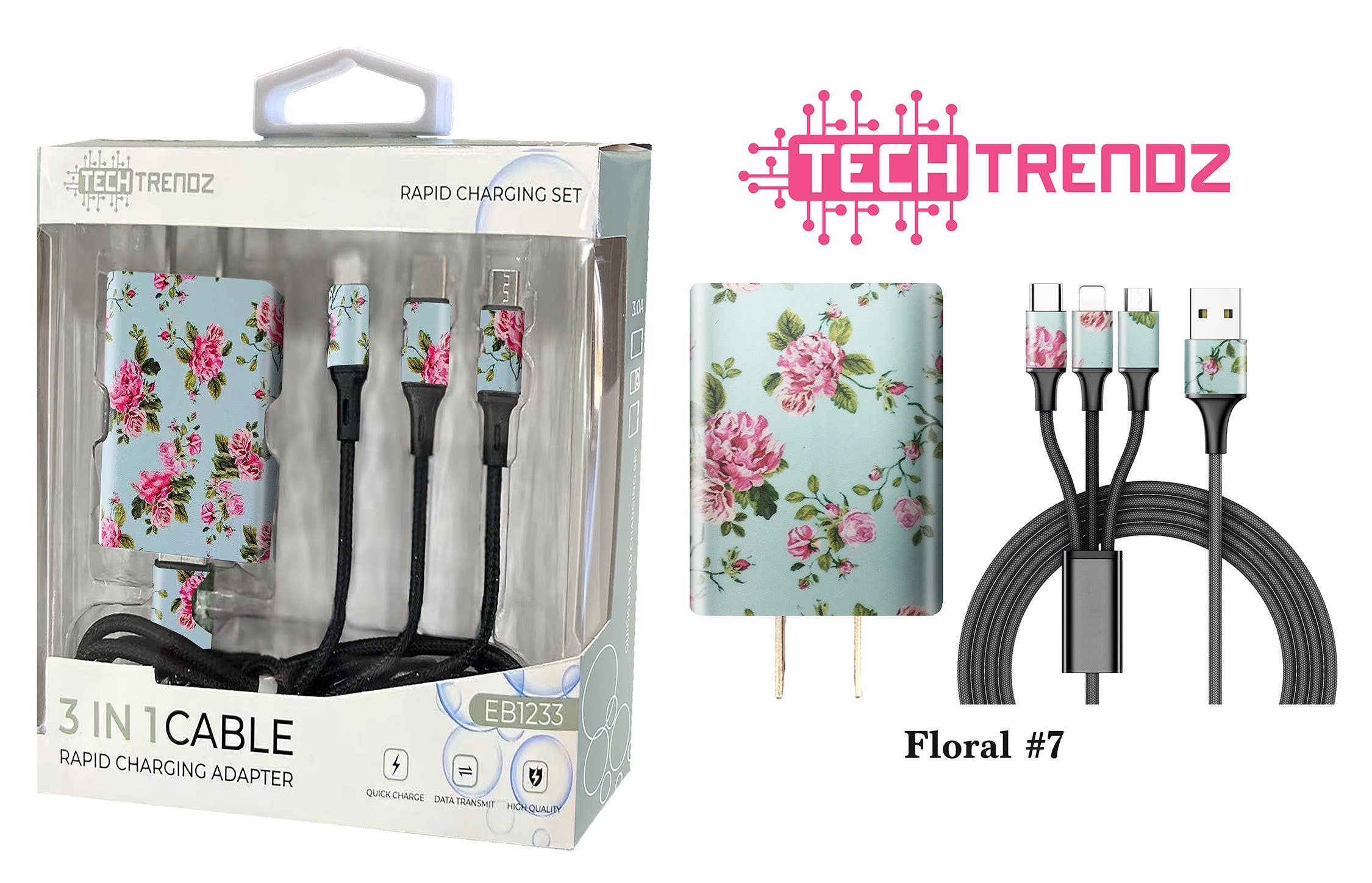 Tech Trendz – wholesale Charging cable – Quick Charging All In One Set1