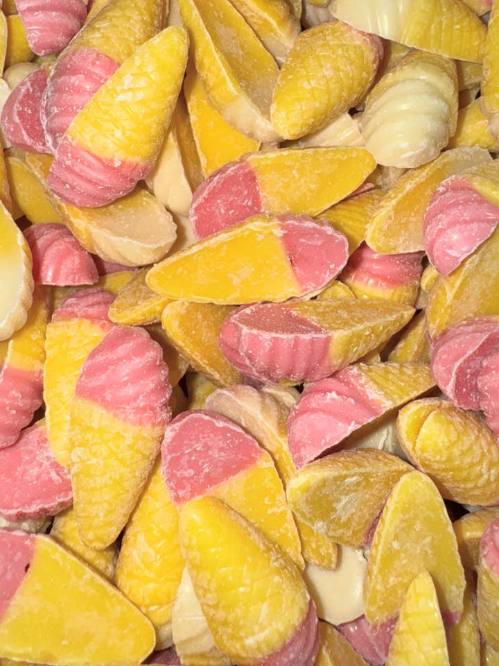 White & Strawberry Ice Cream Sundae Cones Chocolates Candy for wholesale by Sweet On You