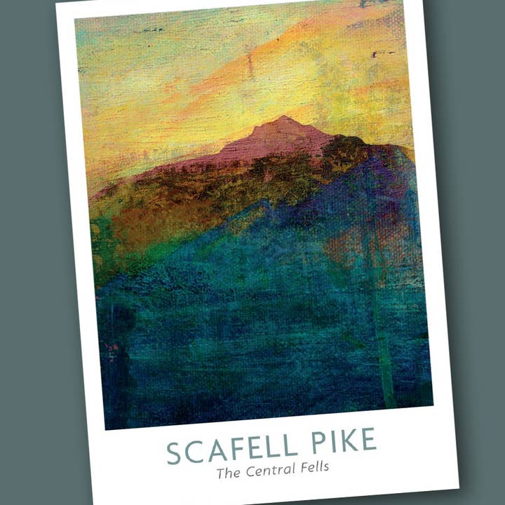 The Northern Line – wholesale Everyday greeting card – Scafell Pike Abstract - Blank Greeting Card