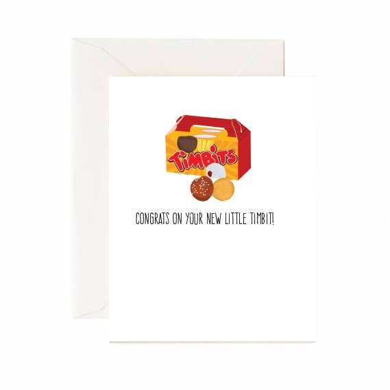 Jaybee Design - Wholesale Congratulations Card - Congrats On Your Little Timbit - Greeting Card