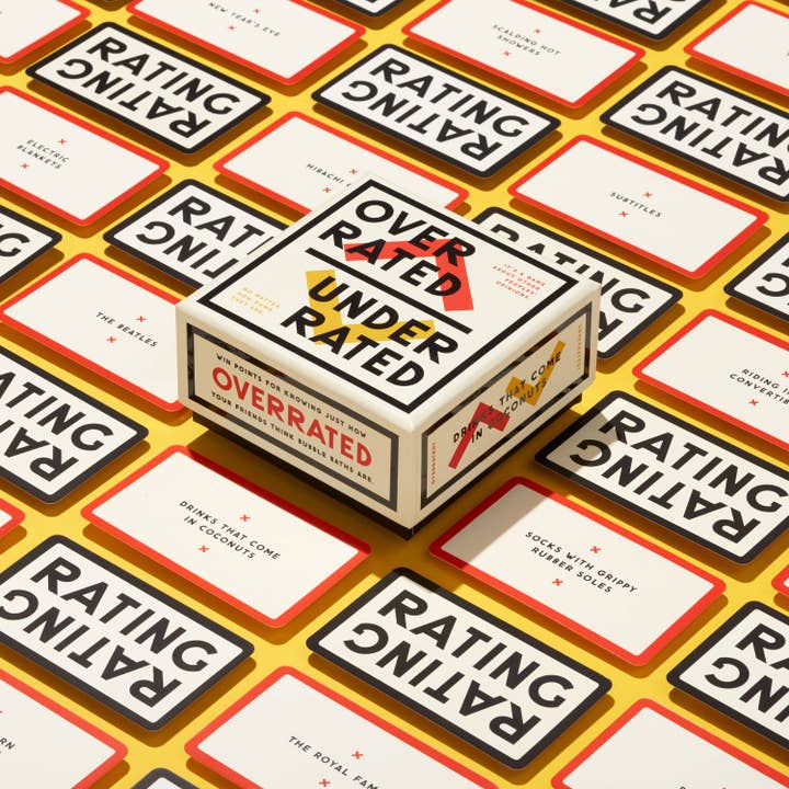 Chronicle Books - Wholesale Card Game - Brass Monkey Overrated / Underrated Social Game