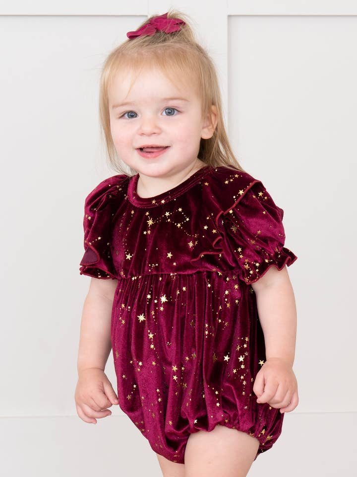 Wijn Sterrennacht Fluwelen Bubbel voor wholesale door Marie Nicole Clothing