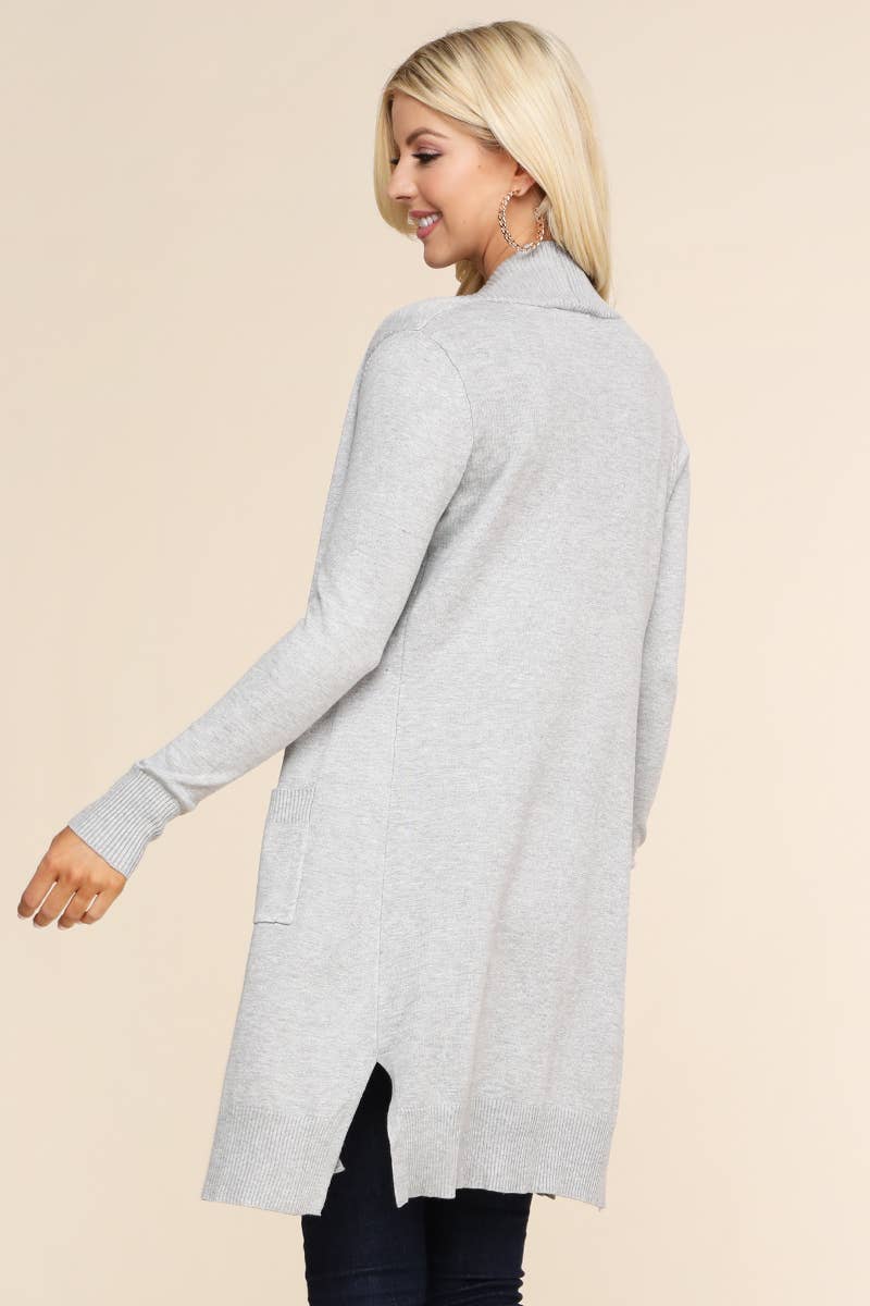 NINEXIS - Vente Cardigan – femme - AWOCAL311_CARDIGAN OUVERT À MANCHES LONGUES AVEC POCHES LATÉRALES24