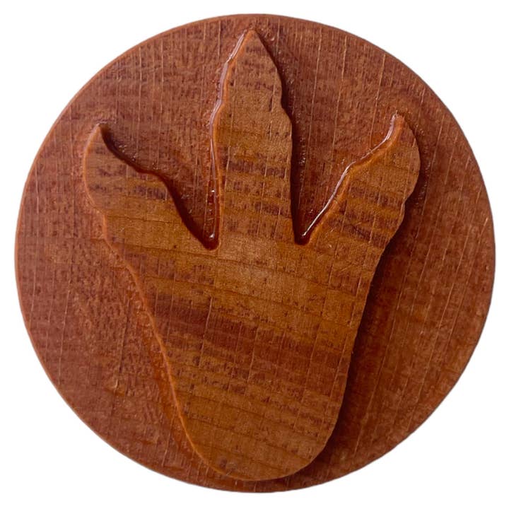 Dinosaur Footprint Wooden Stamp for wholesale by Little Munchkins Playdough