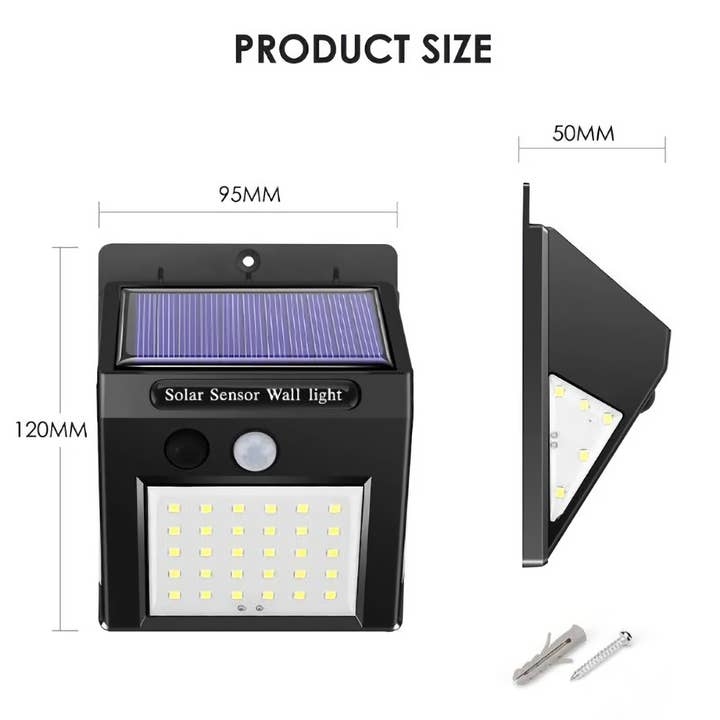 YI LIGHTING LLC - Wholesale Outdoor/Lawn Light - Solar Outdoor Wall Lights with Motion Sensor 40-LEDs 6000K5