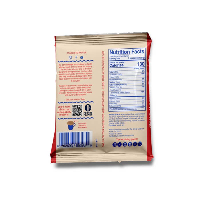 Stroop Club - Wholesale Cookie - Traditional Caramel Organic and Plant-Based Stroopwafel 2-pa2
