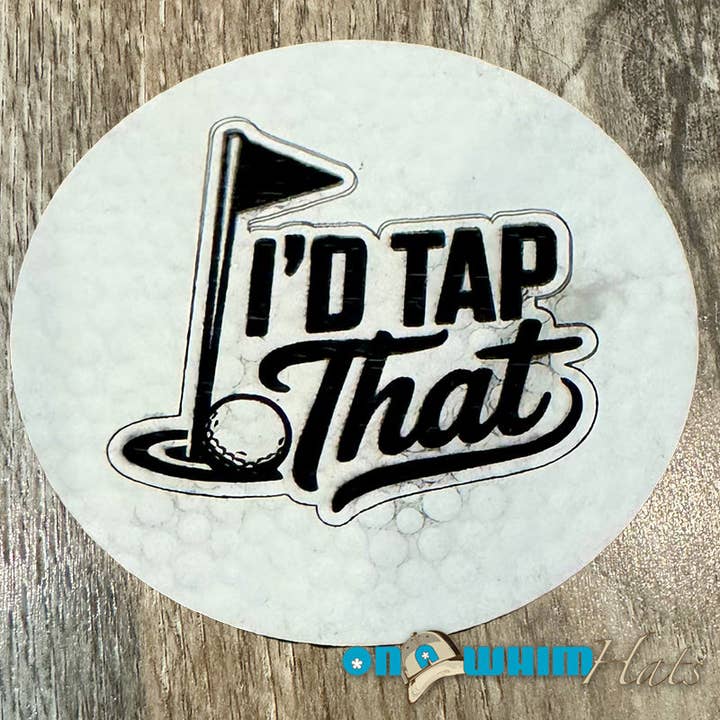 Tik Die Golf Leren Strijkembleem voor wholesale door On a Whim Hats