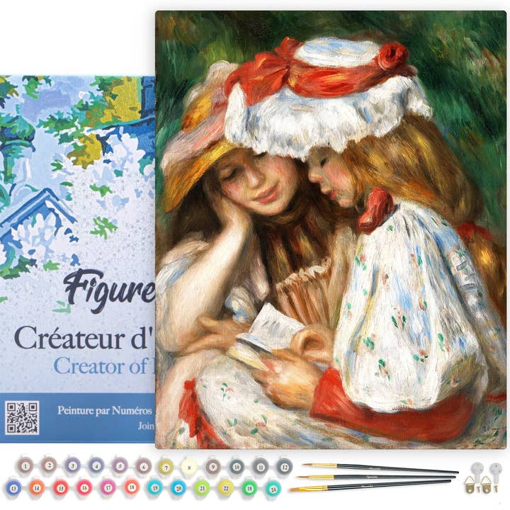 Peinture par numéros Jeunes filles lisant - Renoir encadré pour la vente par Figured'Art