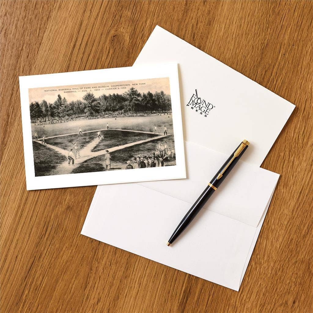 Found Image Press - Wholesale Stationery/Notecard Set - Greeting Card AS-37 Baseball Game by Currier & Ives1