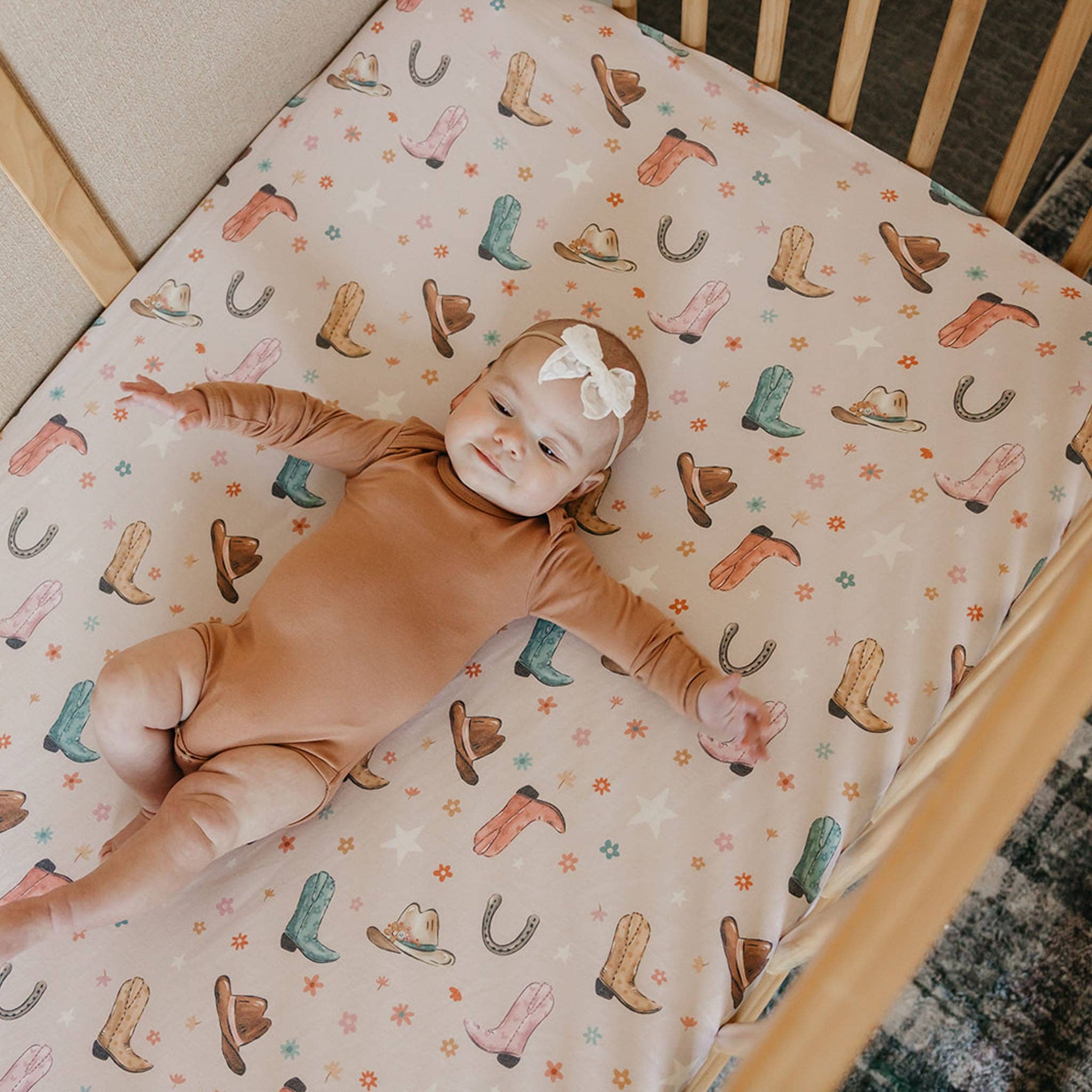 Copper Pearl - Wholesale Cot/Crib Sheets - Premium Knit Fitted Crib Sheet - Cheyenne1