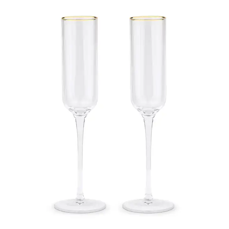 Weddingstar Inc. - Wholesale Champagne Flute - Gold Rimmed Champagne Flutes - Blank0