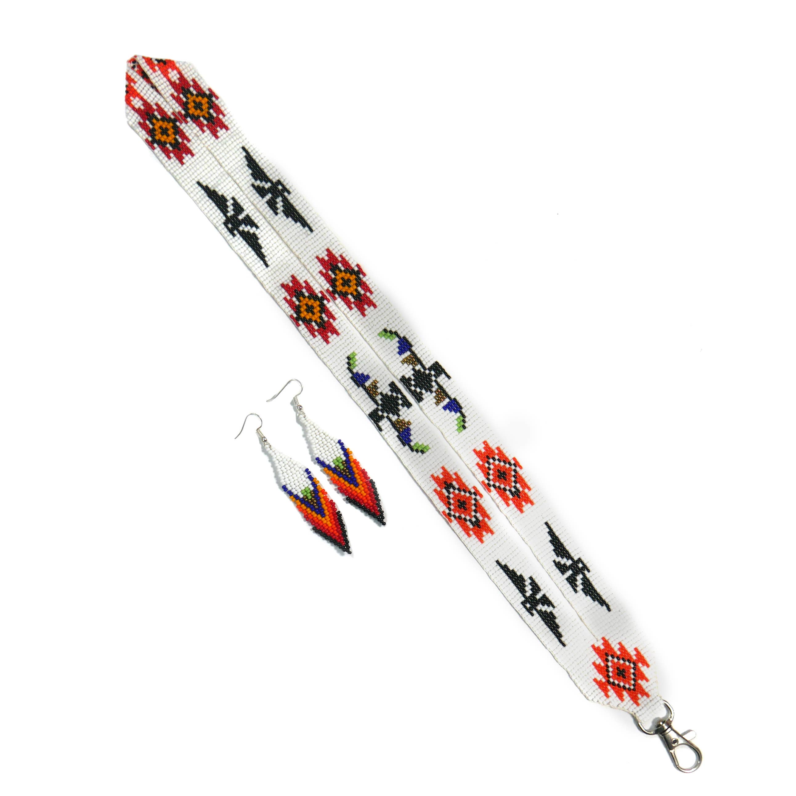 KANGURAH - Wholesale Lanyard - Women's - Beaded Lanyard with Matching Beaded Earrings, ID Card Holder9