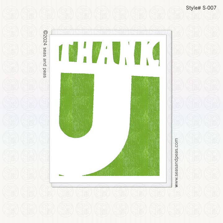 Tarjeta de agradecimiento para venta al por mayor de Seas and Peas, LLC