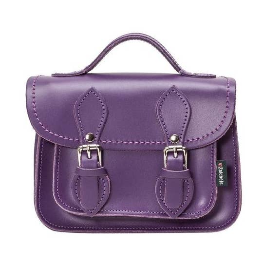 Micro sacoche en cuir fait main - Violet pour la vente par Zatchels