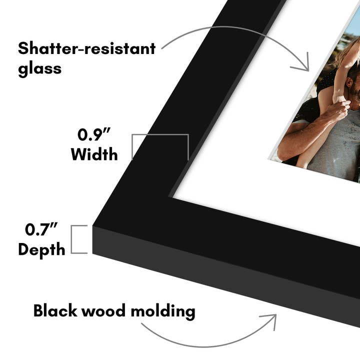 Americanflat - Wholesale Collage Picture Frame - Americanflat 12x12 Collage Picture Frame for (4) 4x62