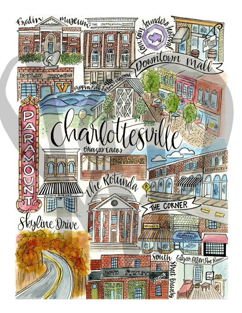 Mad Kitchen Co. - Wholesale Tea Towel - Charlottesville Classics Tea Towel3