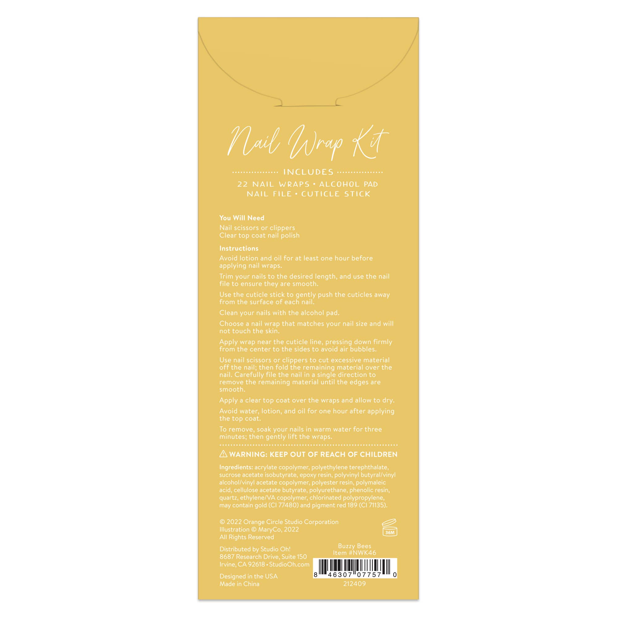 Studio Oh! - Wholesale Nail Art/Decal - Buzzy Bees Nail Wrap Kit3