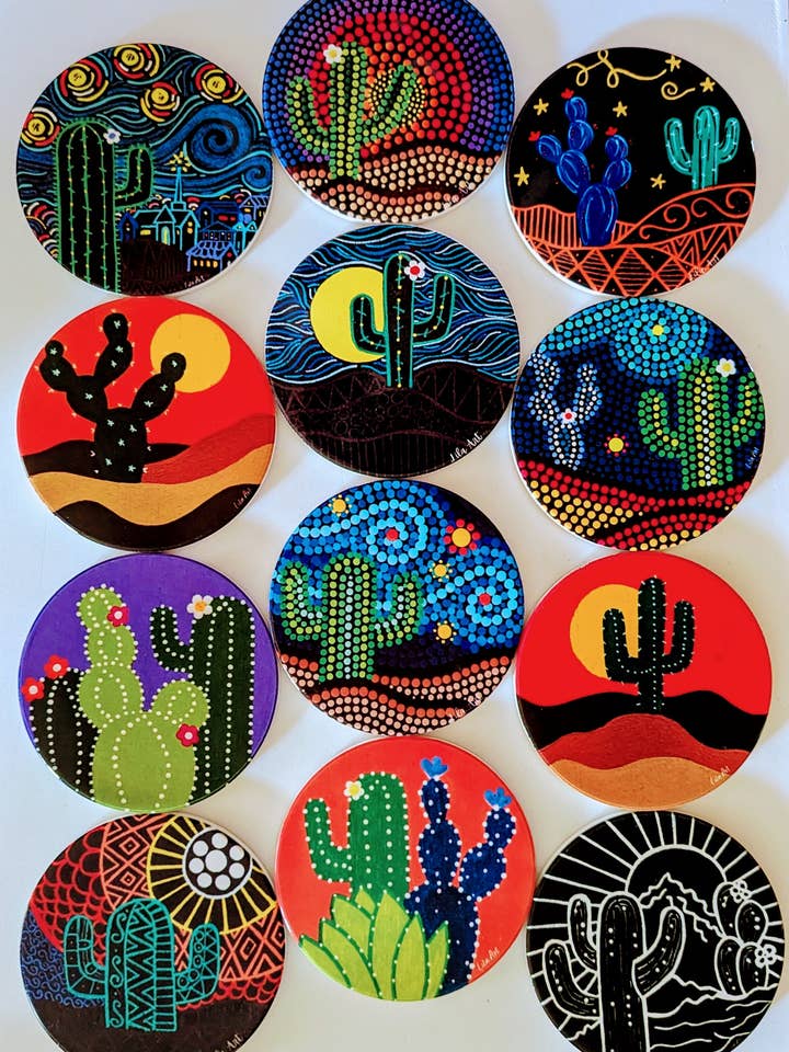 Ceramic Coasters - Original Artwork for wholesale by Lila Art